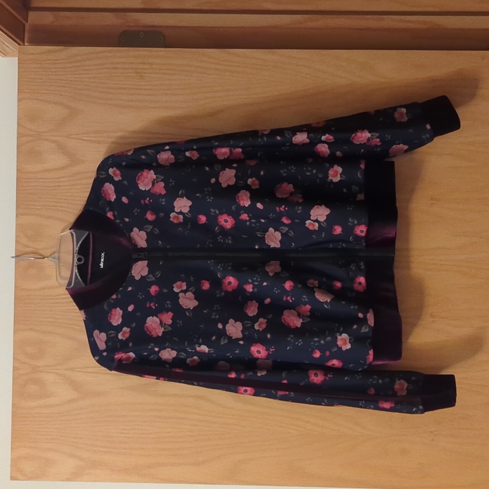 Ultracor Floral Velvet Trim Jacket XS